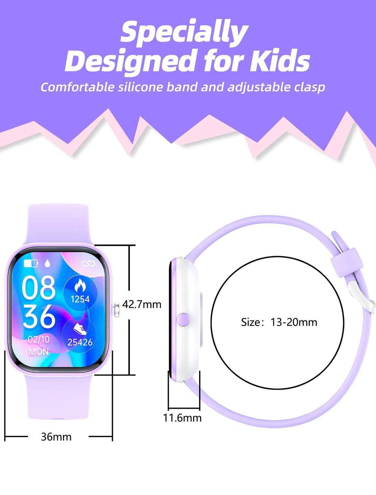 for Girls,IP67 Waterproof Fitness Tracker Watch with 1.5 Inch DIY Face,Heart …