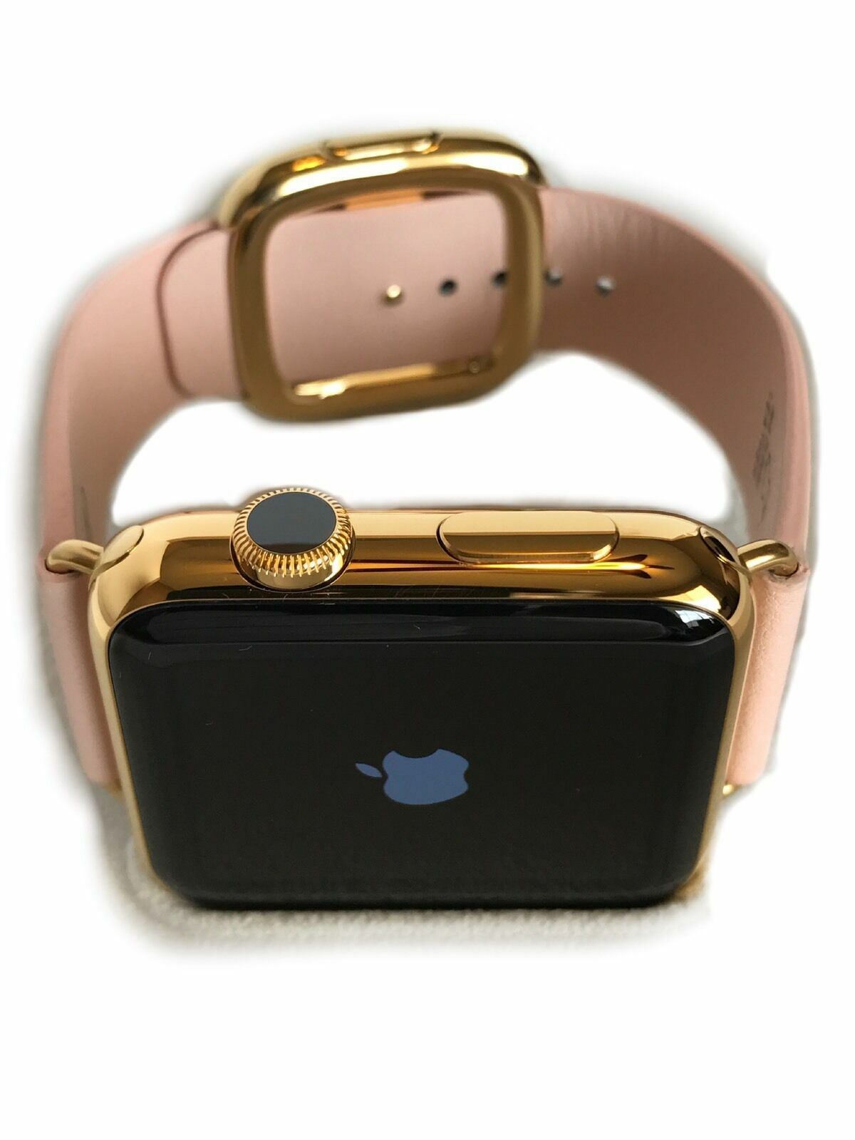 24K Gold Plated 42MM Apple Watch SERIES 2 ROSE Modern Leather Buckle Small/M