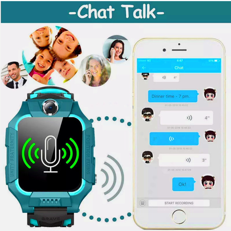 IP67 Waterproof Kids Smart Watch Camera GPS Tracker SOS Call Phone Watches