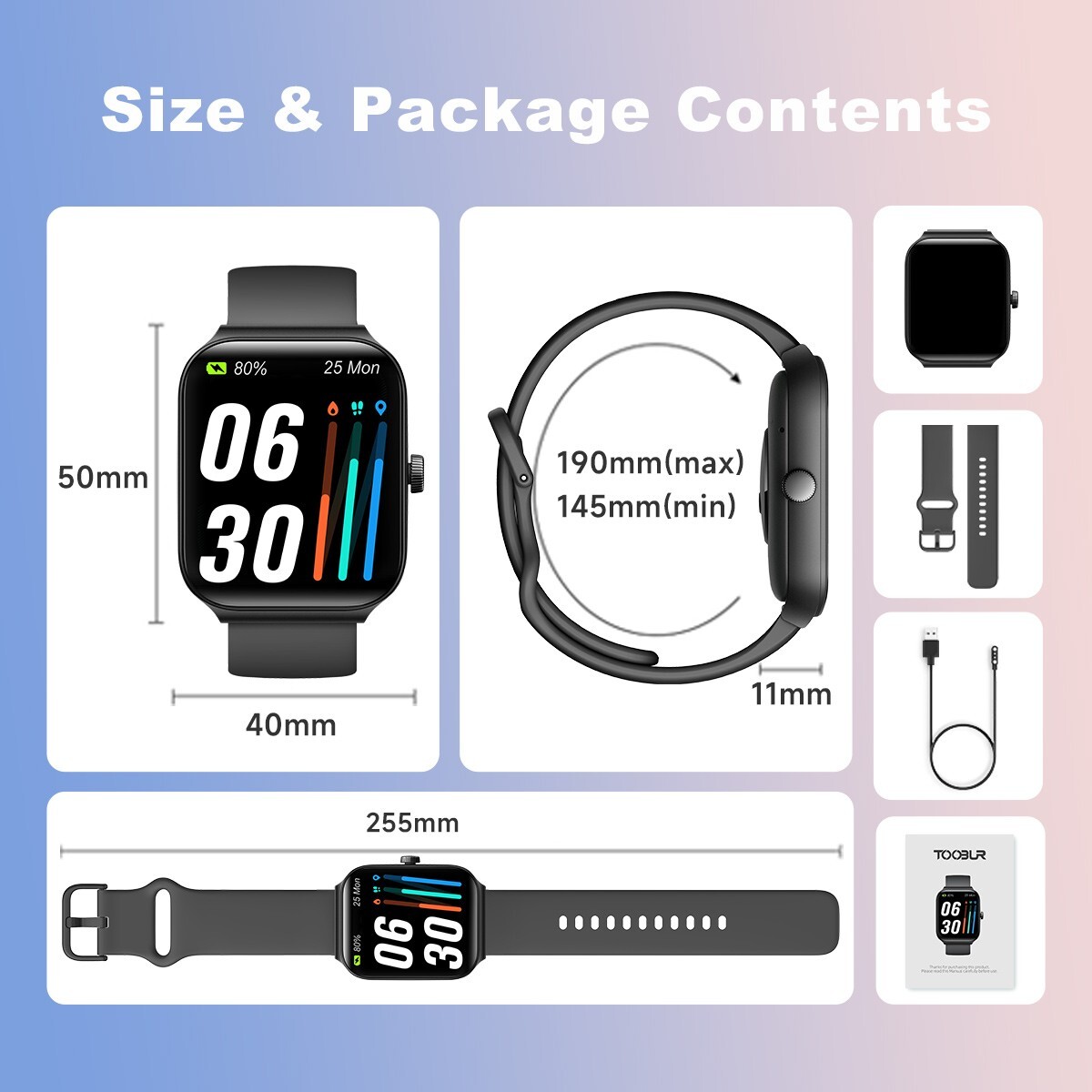 2025 Smart Watch For Men/Women, Waterproof Smartwatch Bluetooth iPhone Android