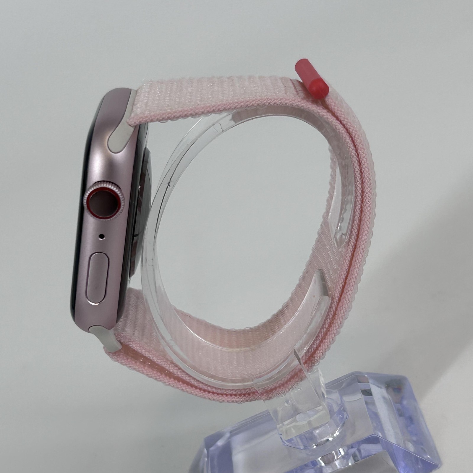 Apple Watch (Series 9) 45mm Pink Aluminum (LTE) w/ Pink Sport Loop – Excellent