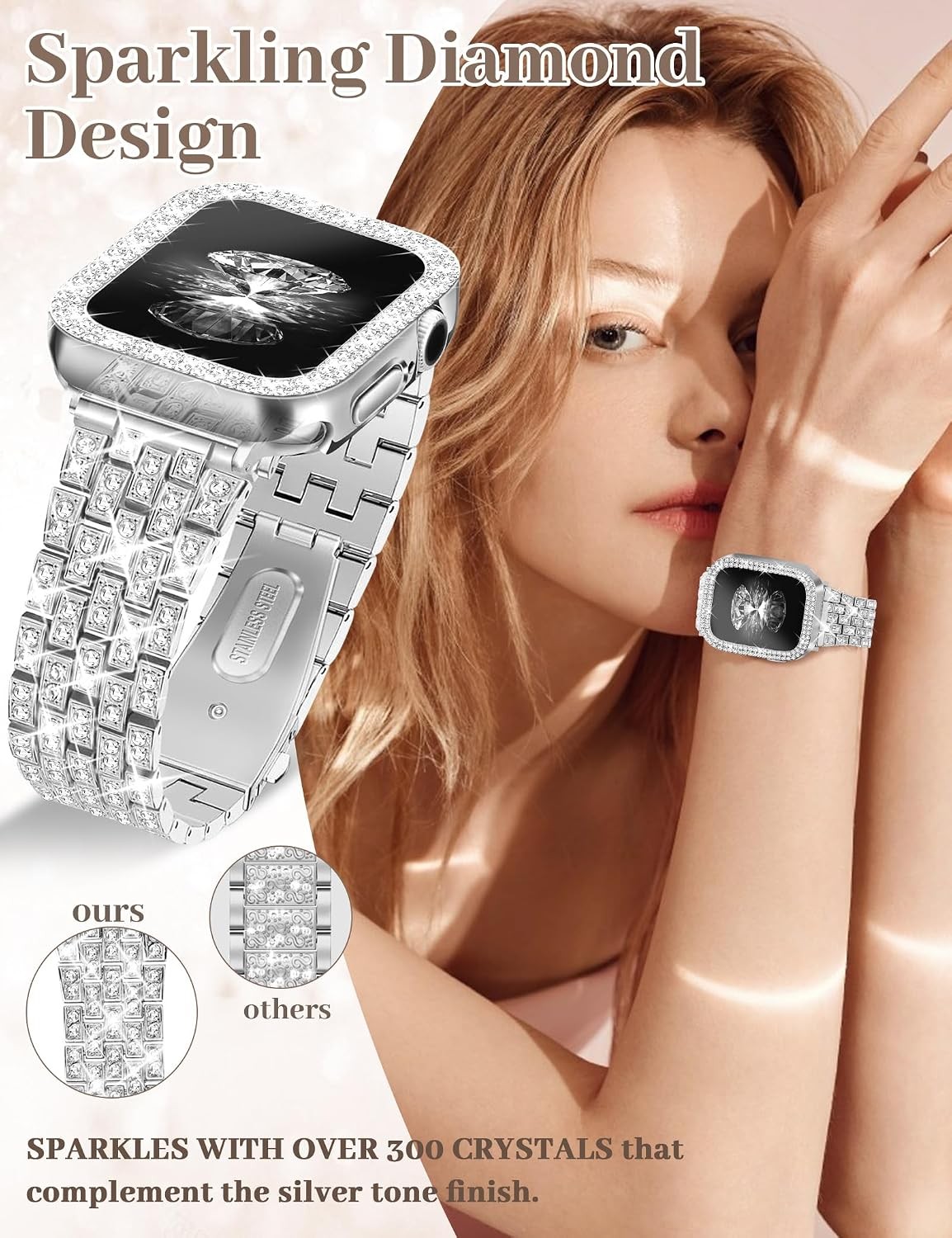 Case For Apple Watch 38mm 40mm 41mm 42mm 44mm 45mm 46mm 49mm Luxury Metal Bracel