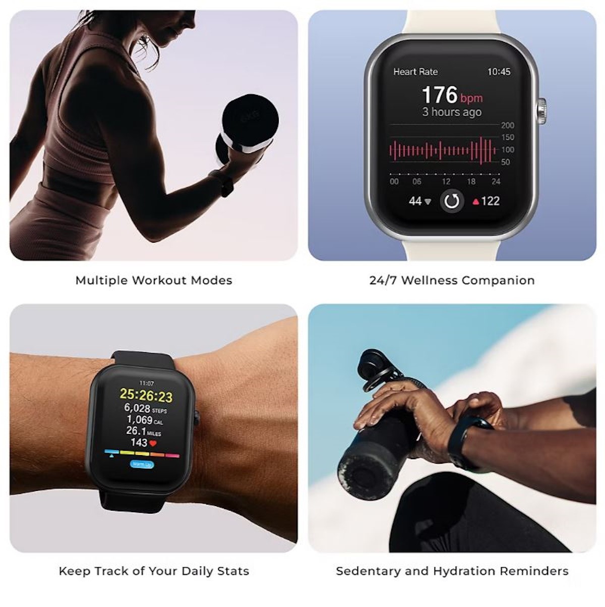 iTouch Air 5 Smartwatch Black TA5L01-G02 44mm Fitness Tracker