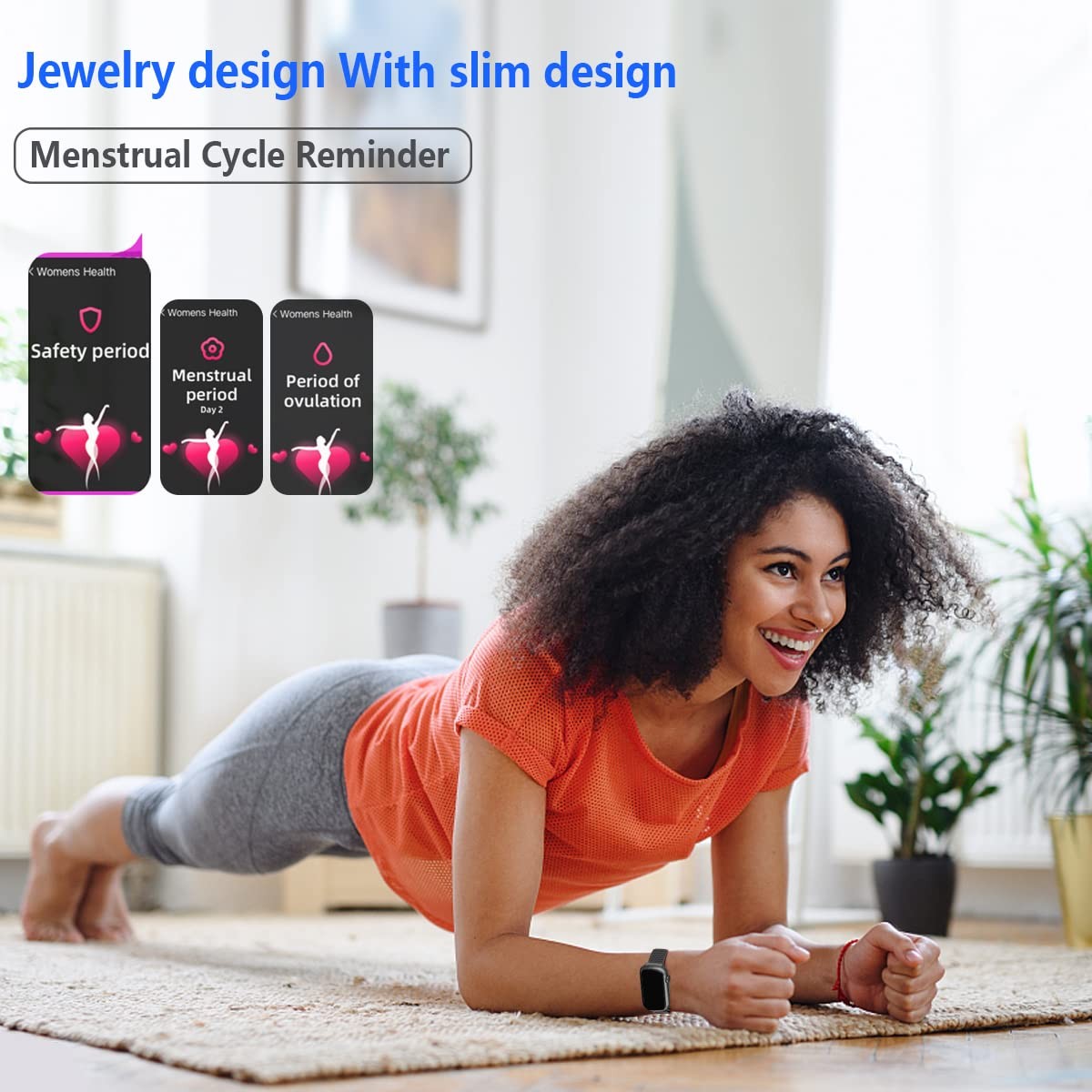 FITVII Slim Fitness Tracker – Blood Oxygen BP Heart Rate – IP68 Waterproof