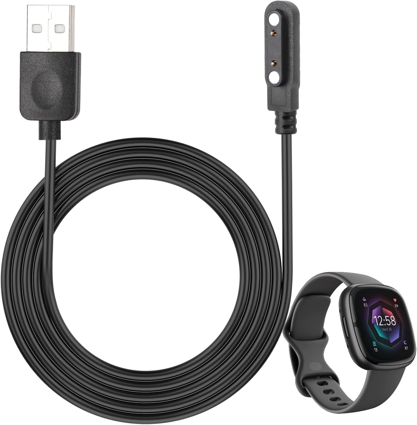 Smart Watch Charger Cable, Magnetic SmartWatch Accessories Charger Cable 2 Pin C