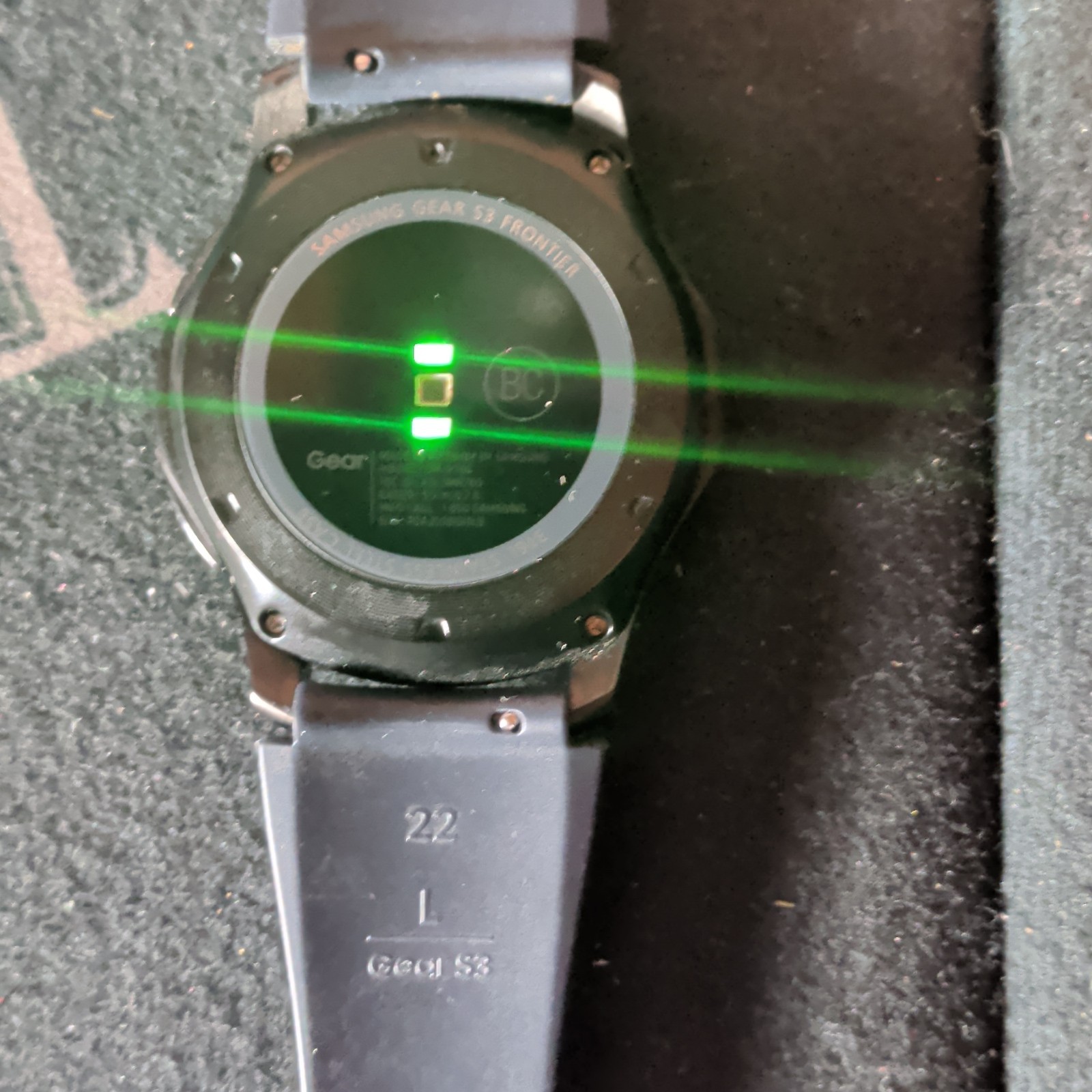 Samsung Gear S3 Frontier 46 mm Steel Case with Black Silicone Band Smart Watch
