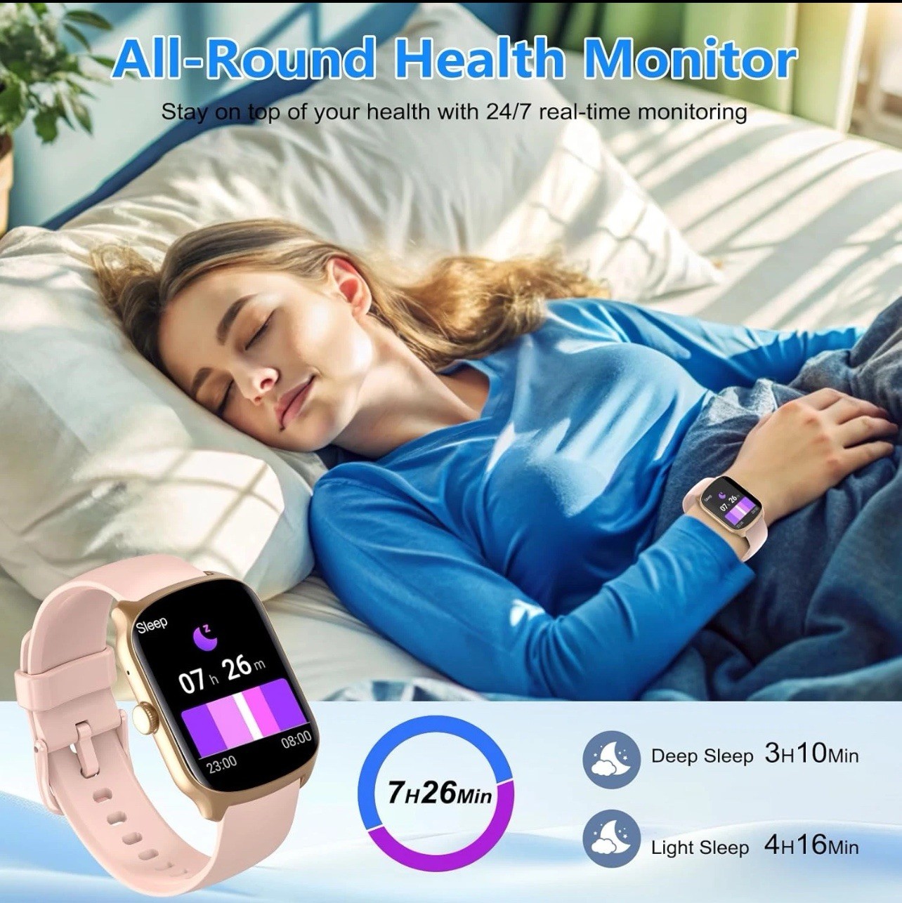 Smart Watch for Men Women, 1.95″HD Curved Screen Smartwatch (Dial/Answer Calls👑