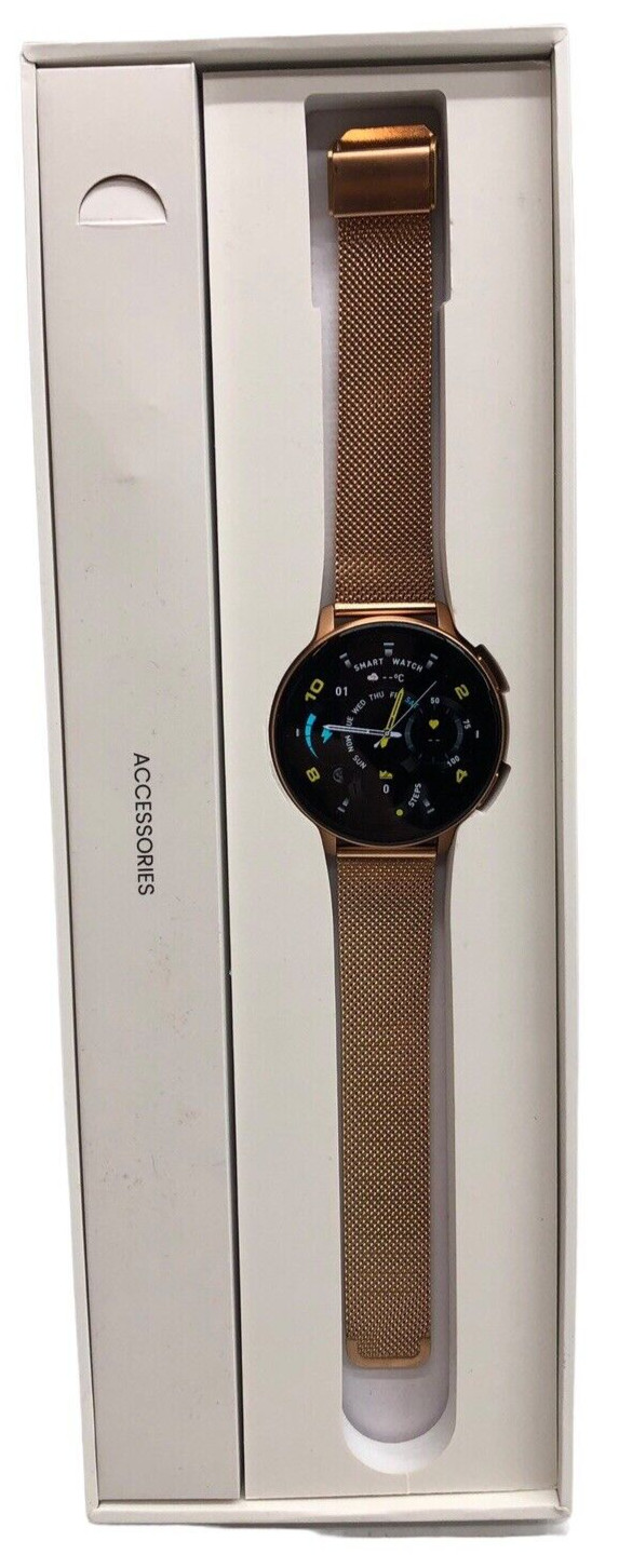 Btaxydg S53 Womens Pink Rose Gold IP68 Heart Rate Android/iOS Smartwatch 1.39″