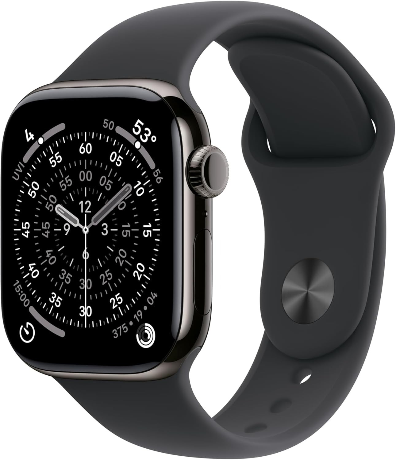 Apple Watch S11 (GPS + LTE) 42MM Slate Titanium Case Black Sport Band