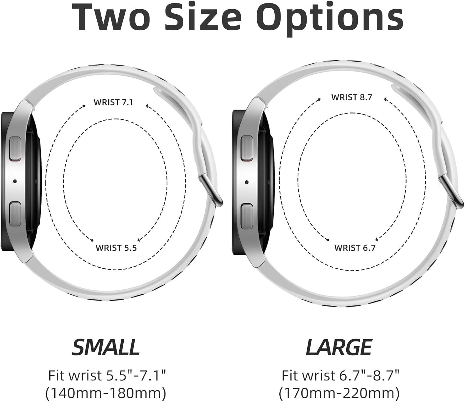 Galaxy Watch 7/6/5/4 FE 20mm 40/44/45/47mm Strap No Gap Sport Band Silicone