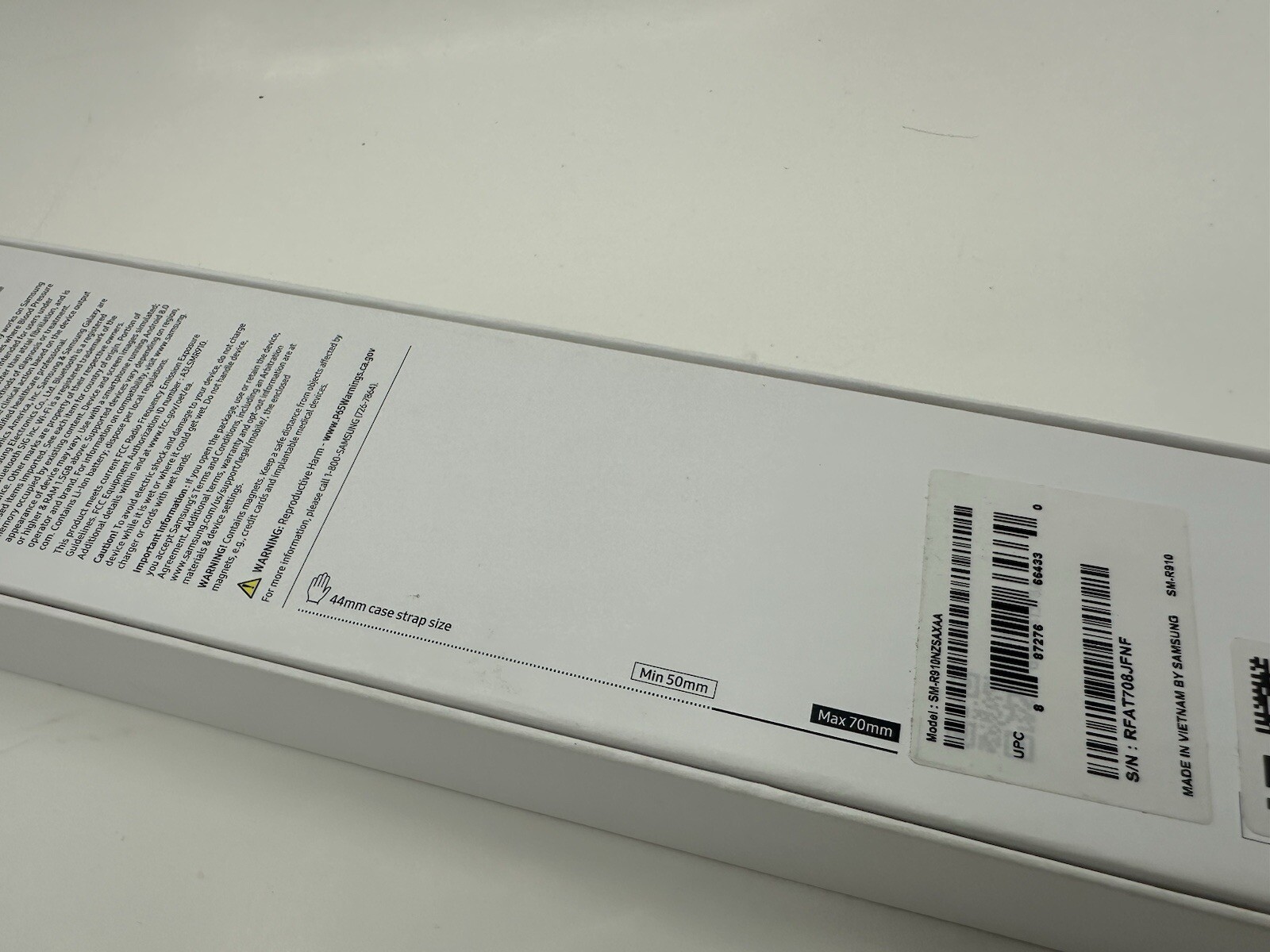 Samsung Galaxy Watch5 44mm Aluminum Case White Band Smartwatch WiFi GPS, Sealed