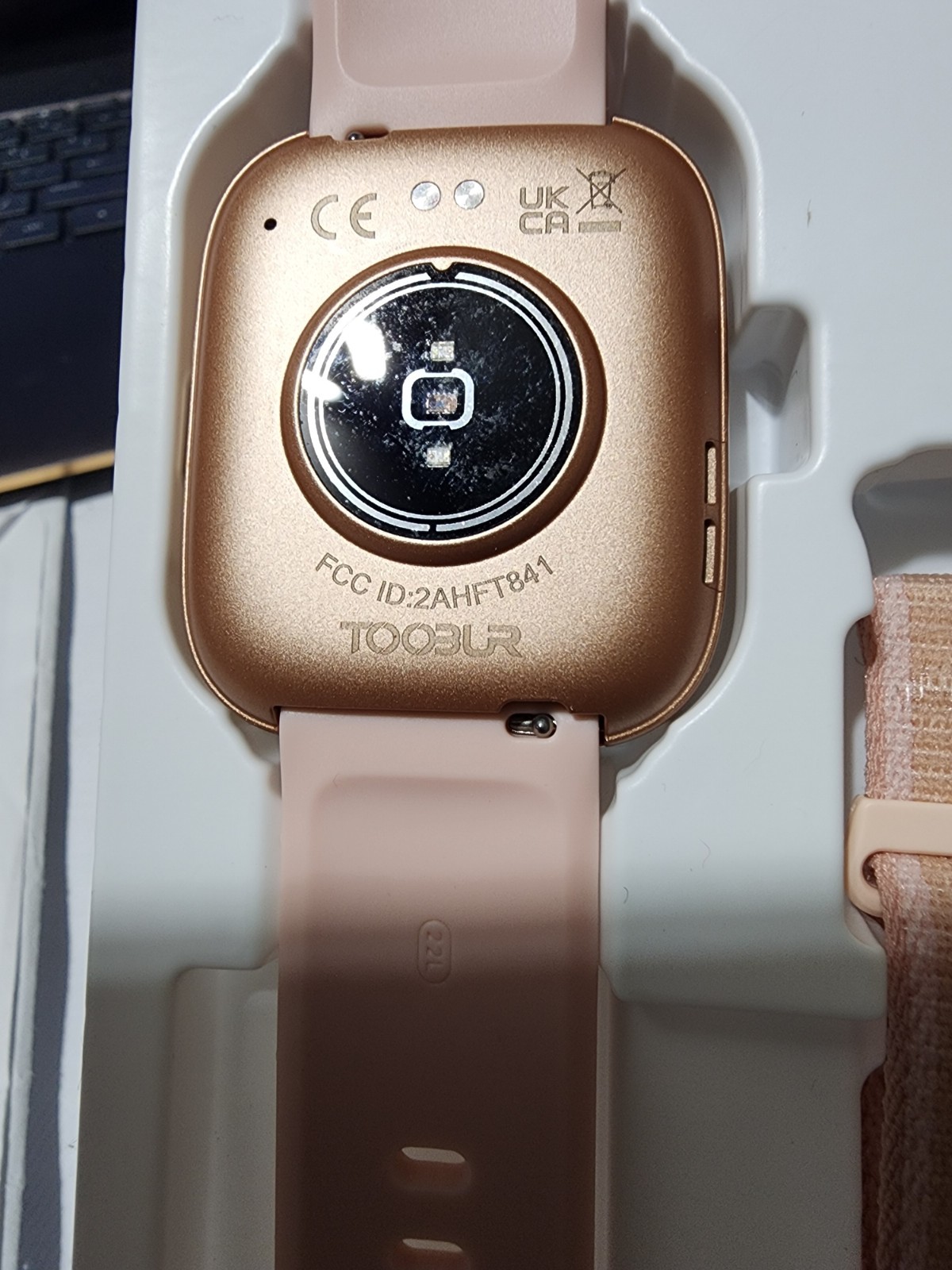 TOOBUR Ease 6 Smart Watch Rose Gold Pink Bands Heart Rate Fitness Tracker