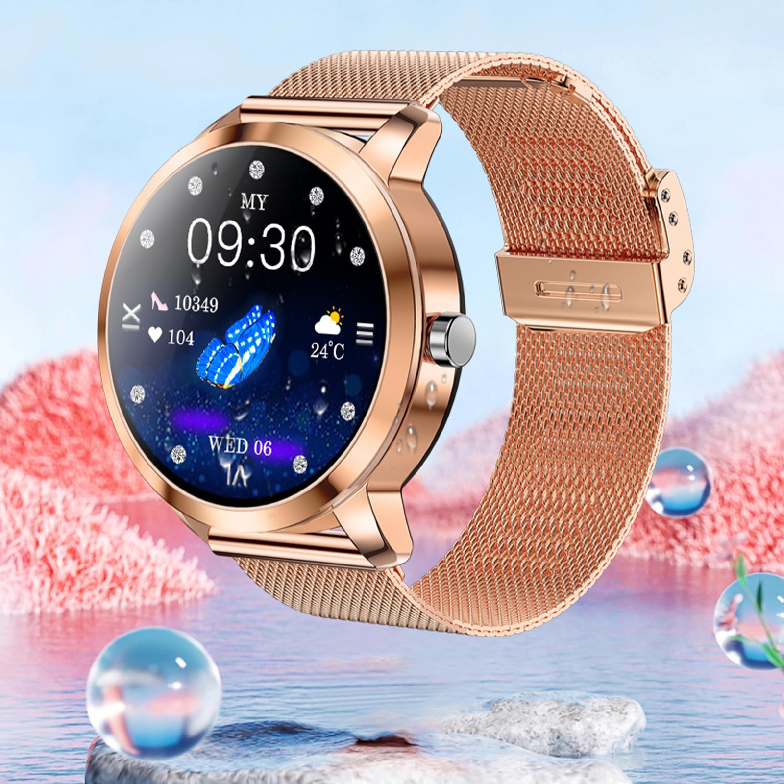 Smart Watch (Answer/Make Calls) for Women, 1.27″ AMOLED Smartwatch for Androi…
