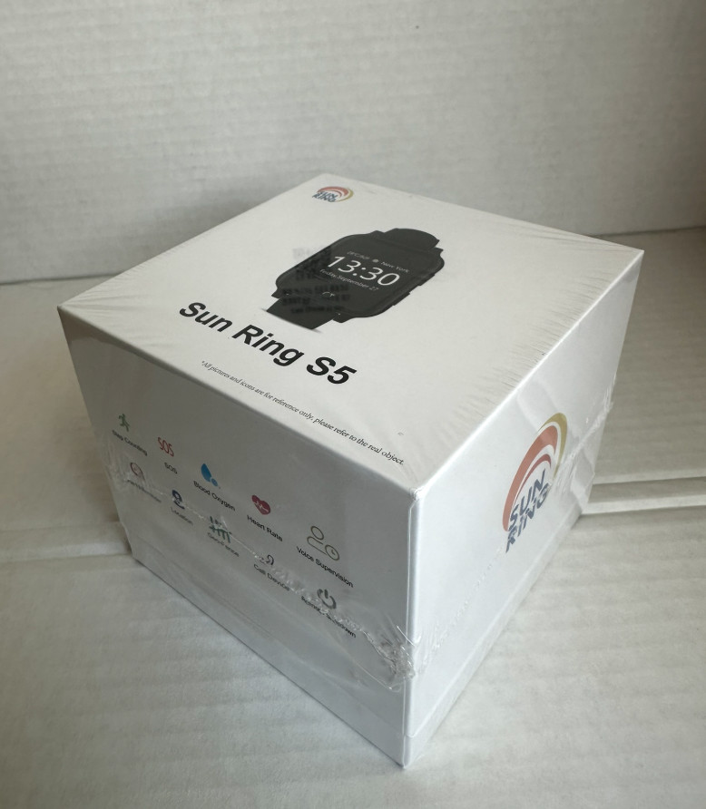 Sun Ring S5 GPS Cellular Smart Watch SOS Heart Rate Blood Oxygen New Sealed