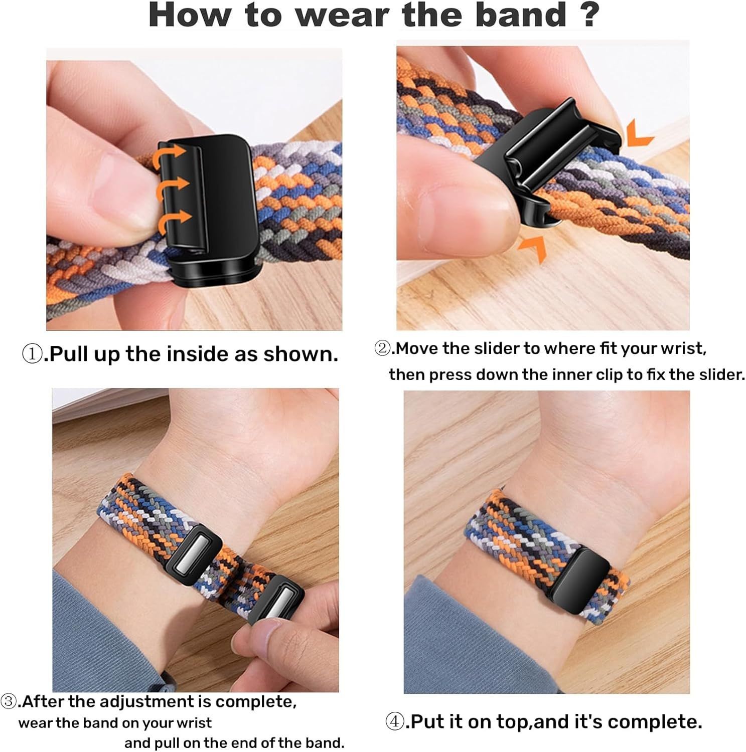 Braided Strap Compatible with Apple Watch 38mm 40mm 41mm 42mm 44mm 45mm