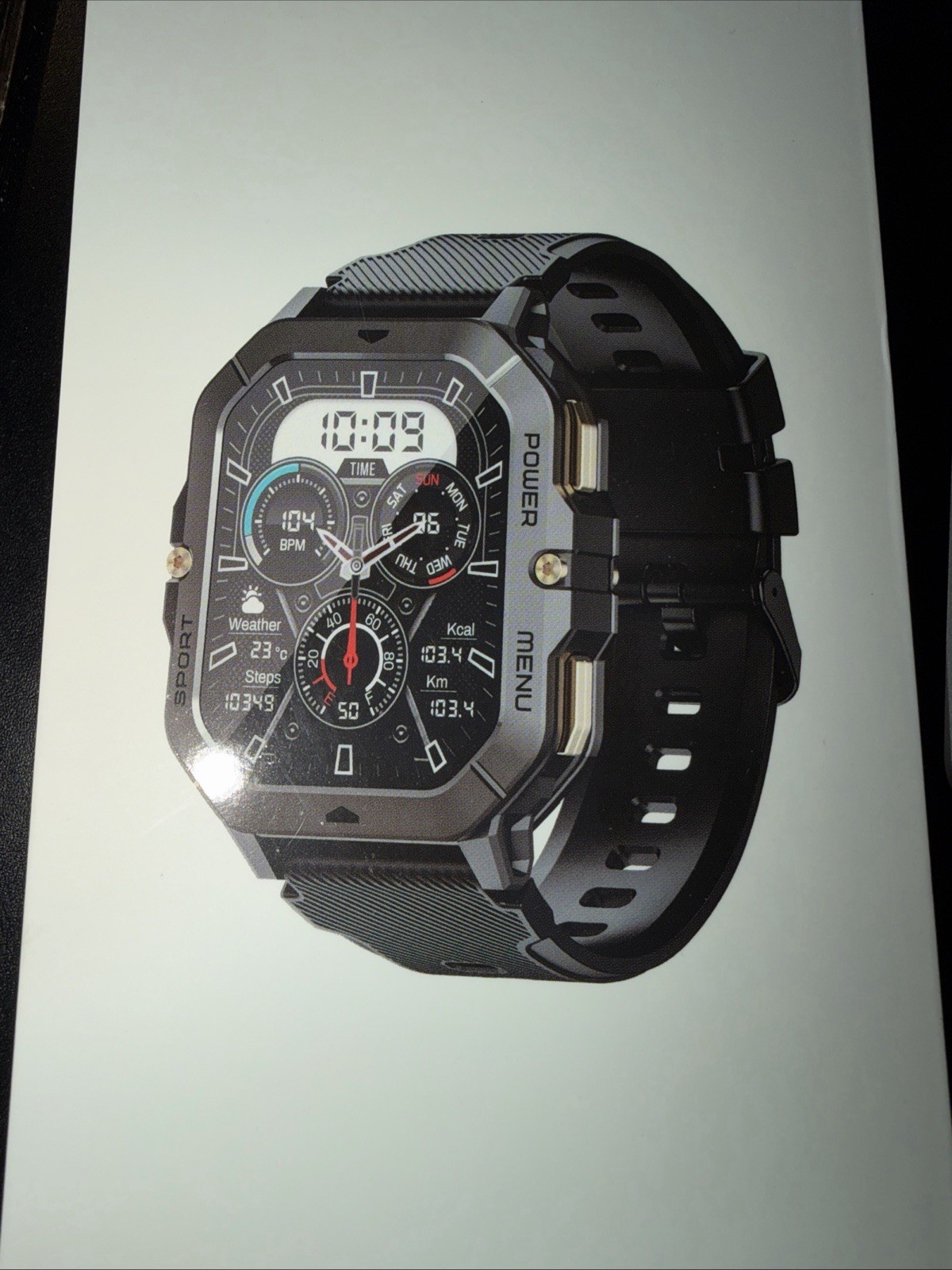 New C28 Military Smart Watch for Men (Answer/Make Calls), 2.02″ HD Fitness Smart