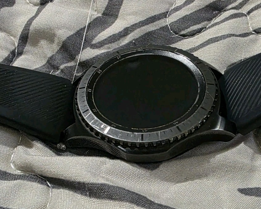 Samsung Gear S3 Frontier 46 mm Steel Bezel with Black Silicone Band Smart Watch