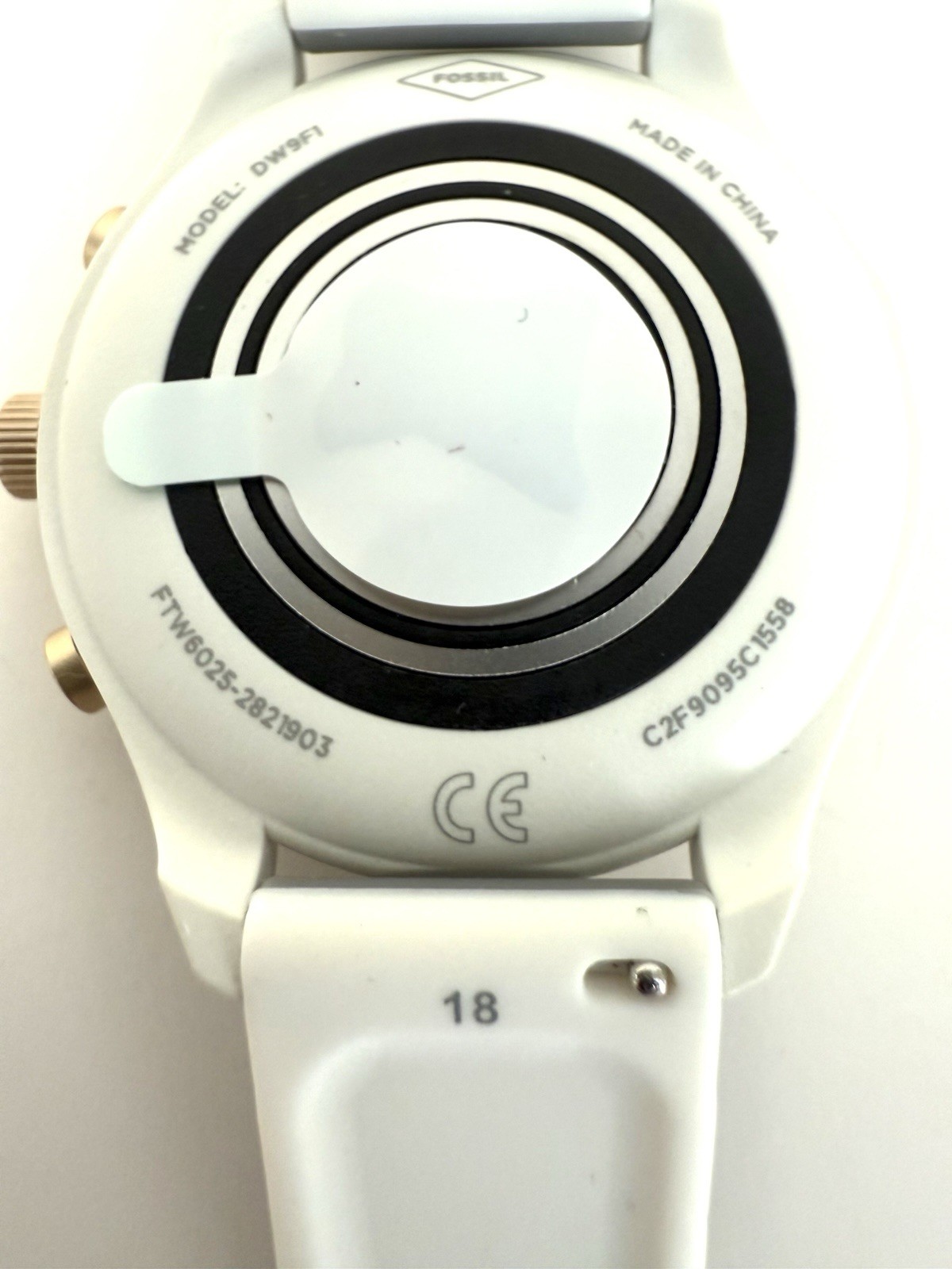 Fossil Sport 41mm Fitness Smartwatch Model DW9F1 Silicone Gray Band FTW6025 NEW