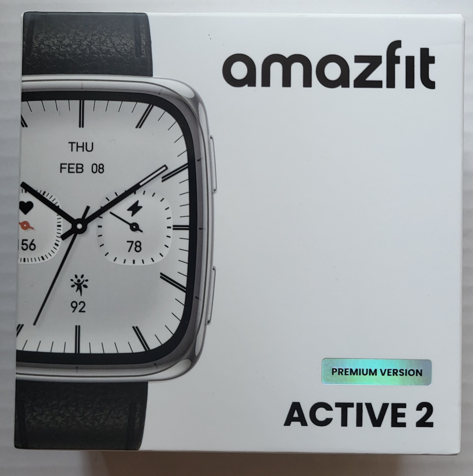 Amazfit Active 2 Premium Smart Watch (Square) 10 Day Battery,Sapphire Glass New