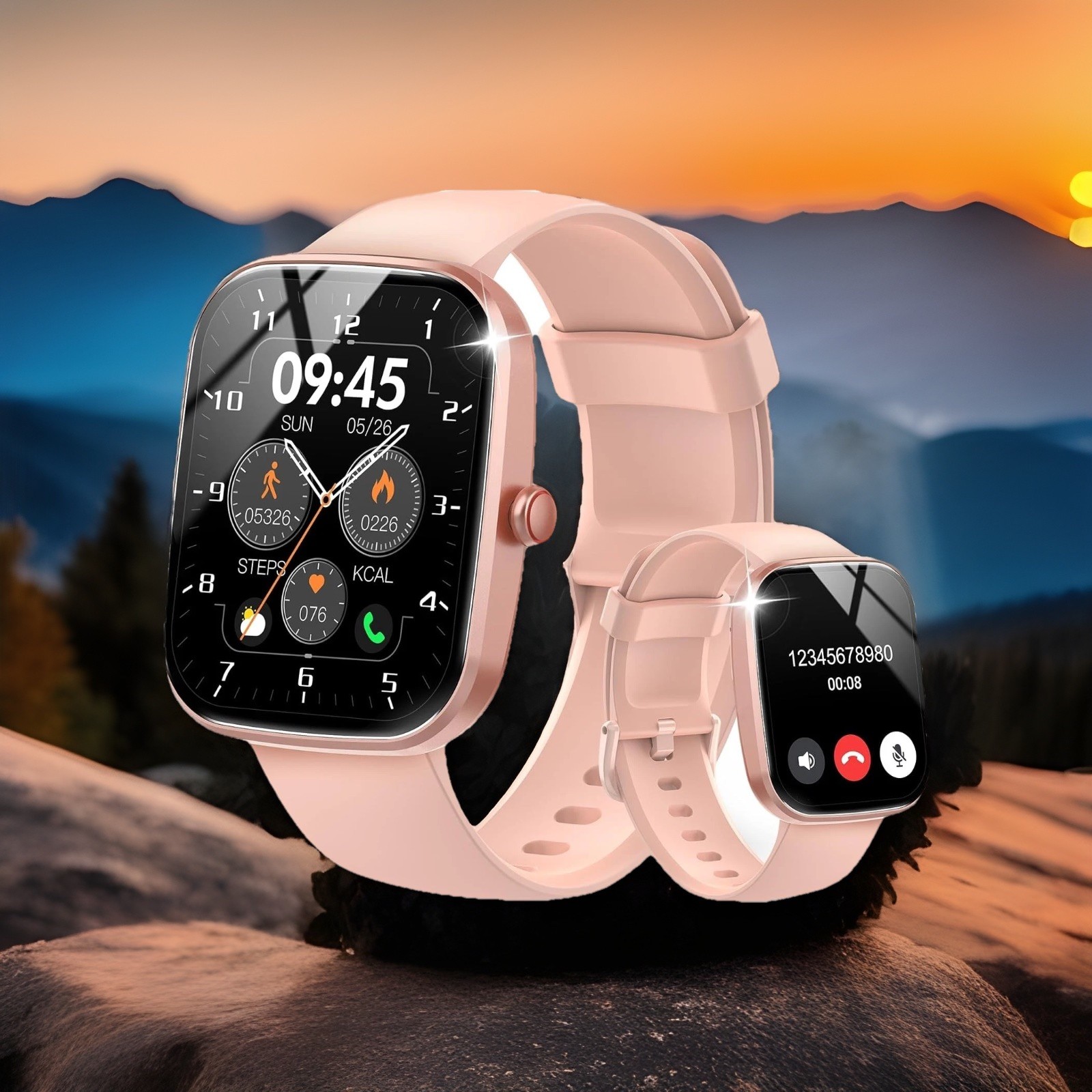 Smart Watch Fitness Tracker with Dial Calls Speaker 1.91″ TFT-Touch Screen Heart