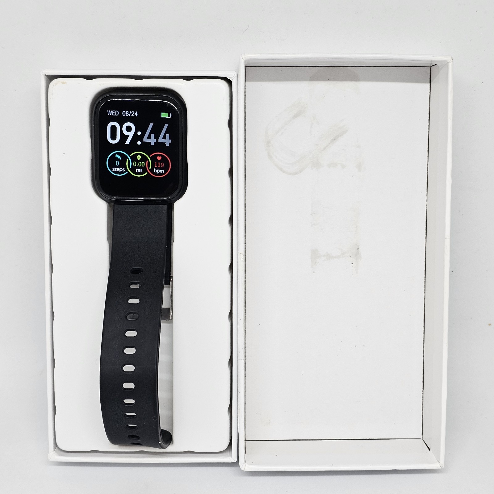 Smart Watch Men Women Waterproof Heart Rate Fitness Steps Black