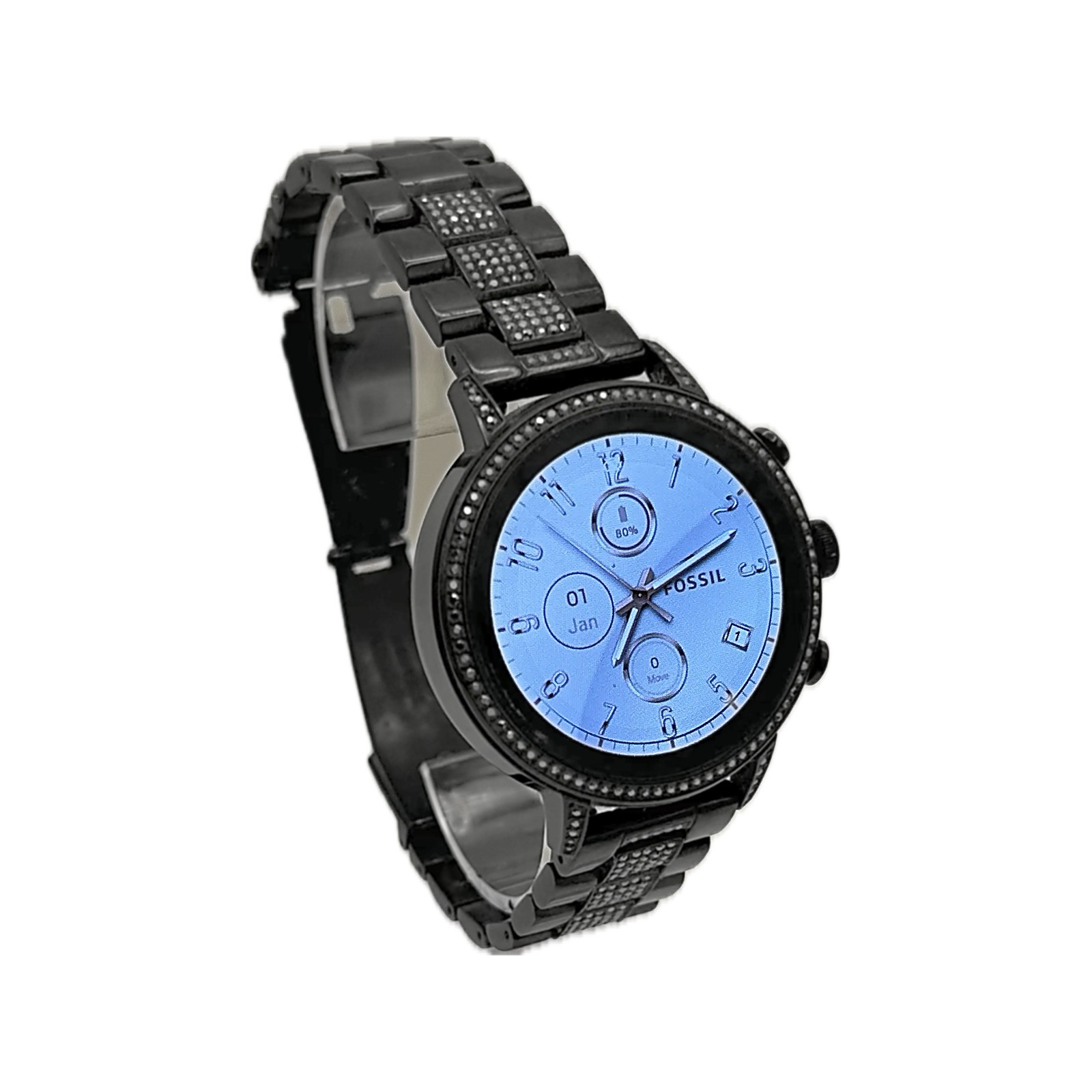 Fossil Q Venture HR Gen 4 Smartwatch Black Crystal Wear OS Heart Rate FTW6023