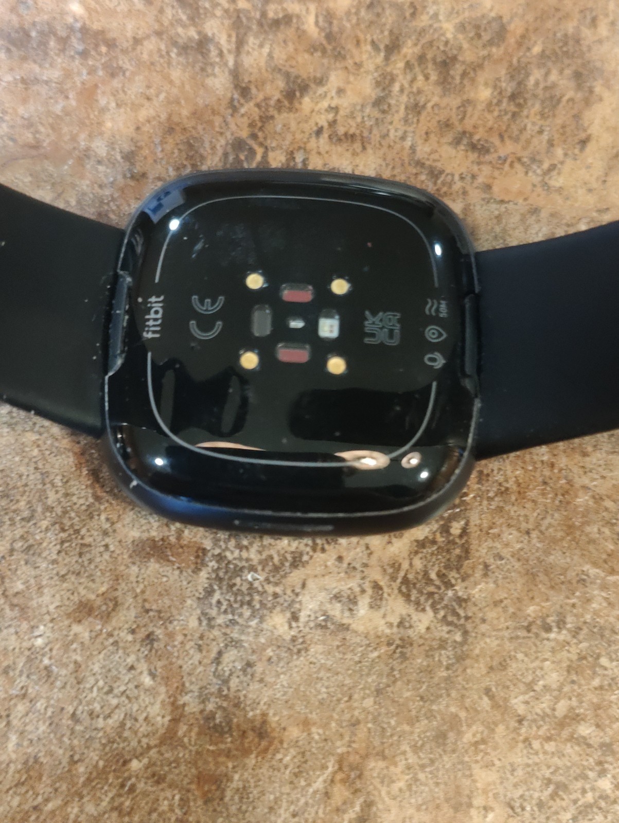 Fitbit Versa 4 Black Fitness Smartwatch GPS Heart Rate w/Box + 2 Chargers Tested