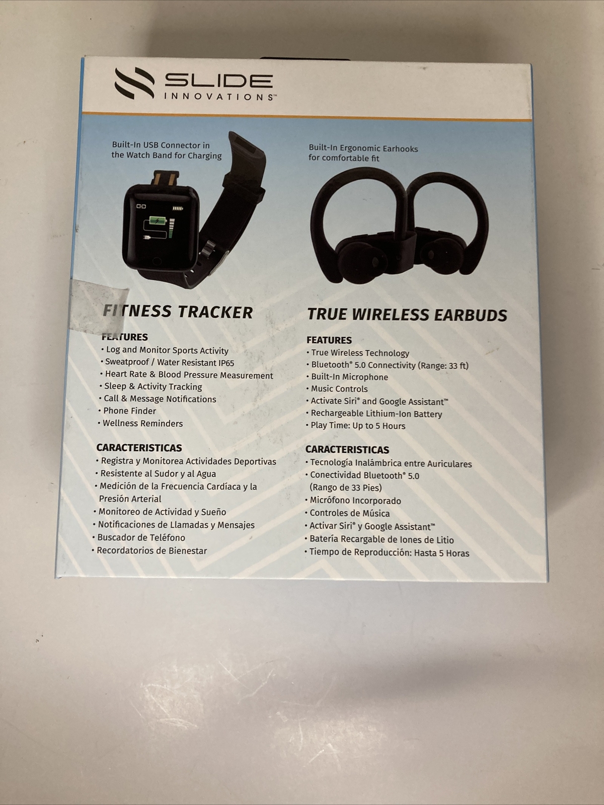 SLIDE Fitness Combo Fitness Watch and Wireless Earbuds