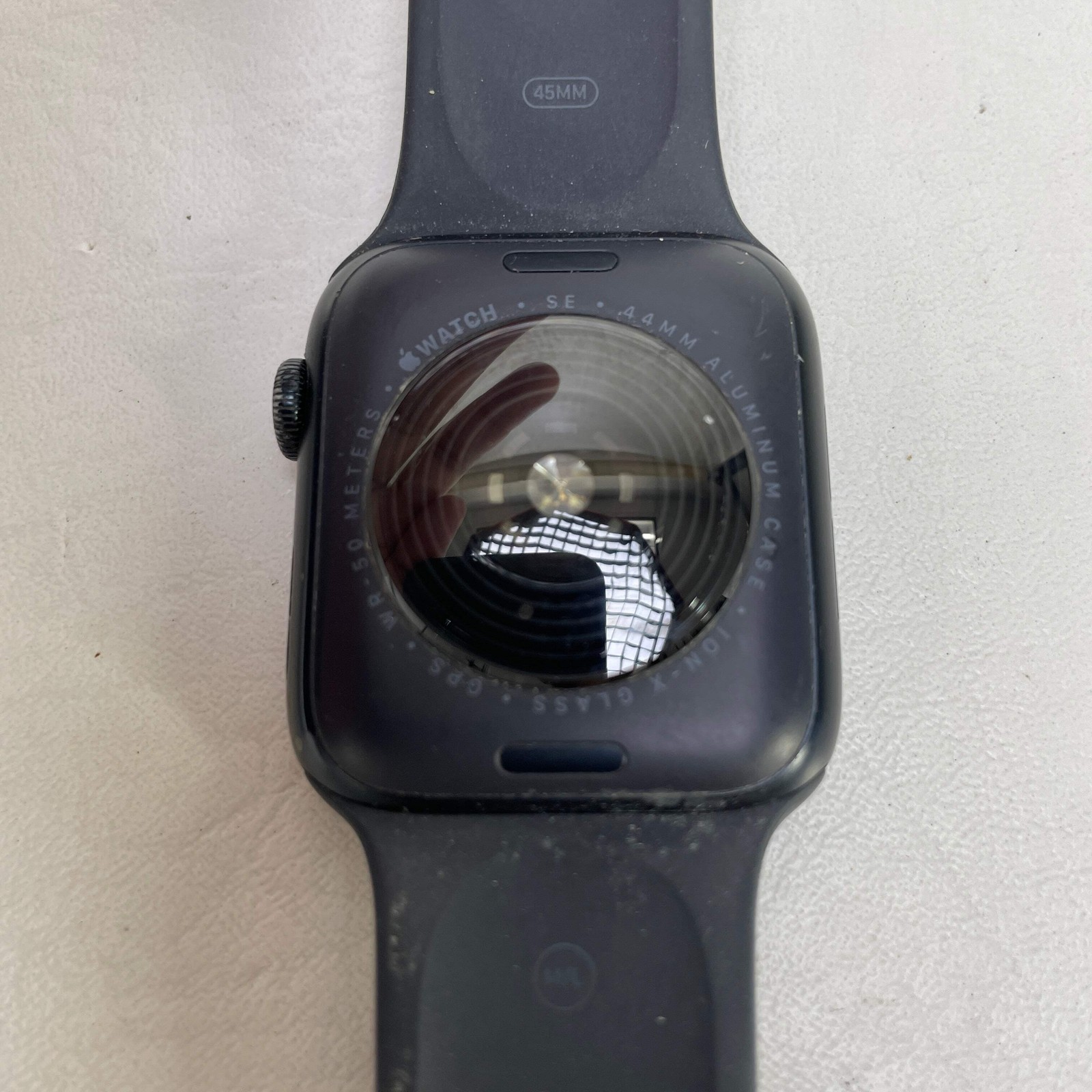 GPS Only Apple Watch SE 2nd Gen 44MM Midnight Aluminum Black Sport Band MNTG3LL/