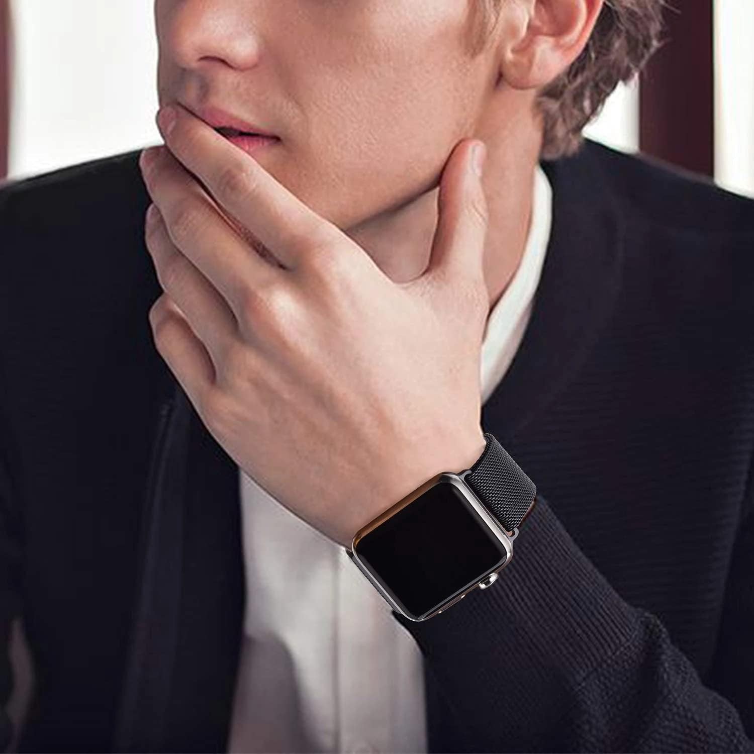 Stainless Steel Double Magnetic Band for Apple Watch Ultra 2 44mm Compatibility
