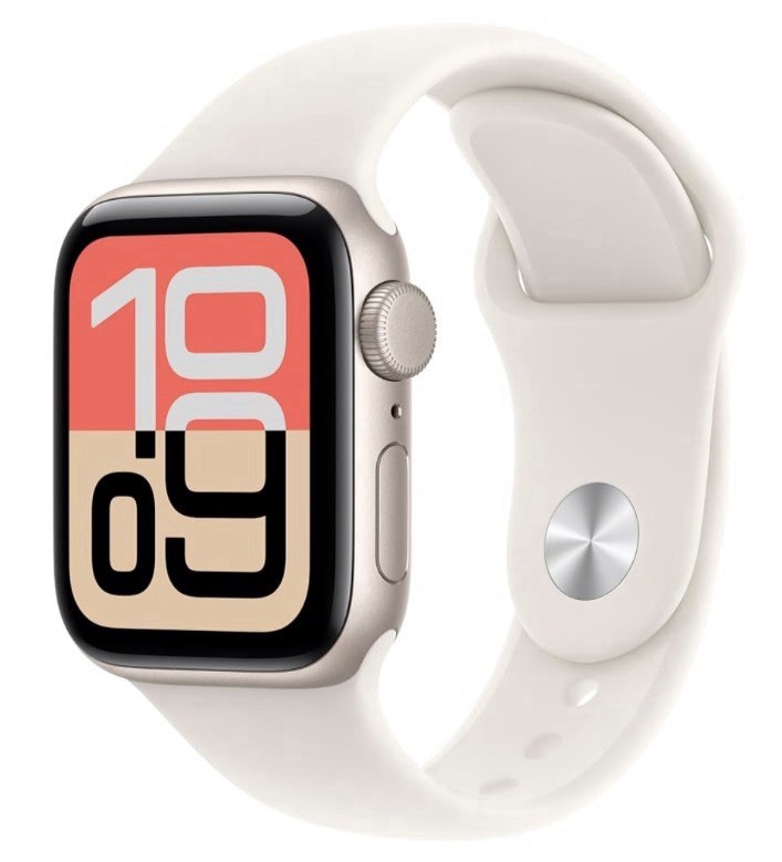 Apple Watch SE 3 40mm GPS Starlight Aluminum Case Starlight Sport Band S/M NEW!!