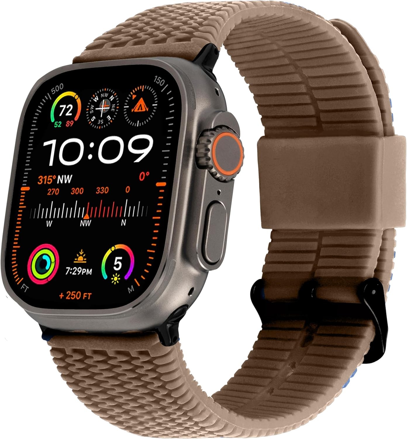 Rugged Sport Band Compatible with Apple Watch 49/44mm – Fits All Series