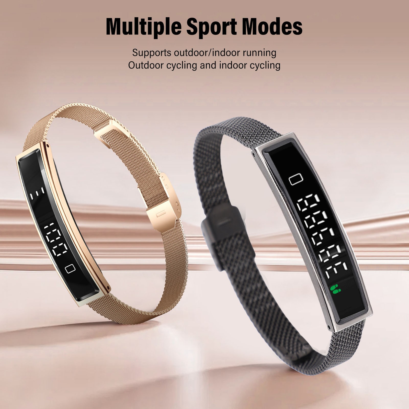 Smart Bracelet Fitness Tracker Bluetooth 5.3 Health Tracker Bracelet Water IOQW