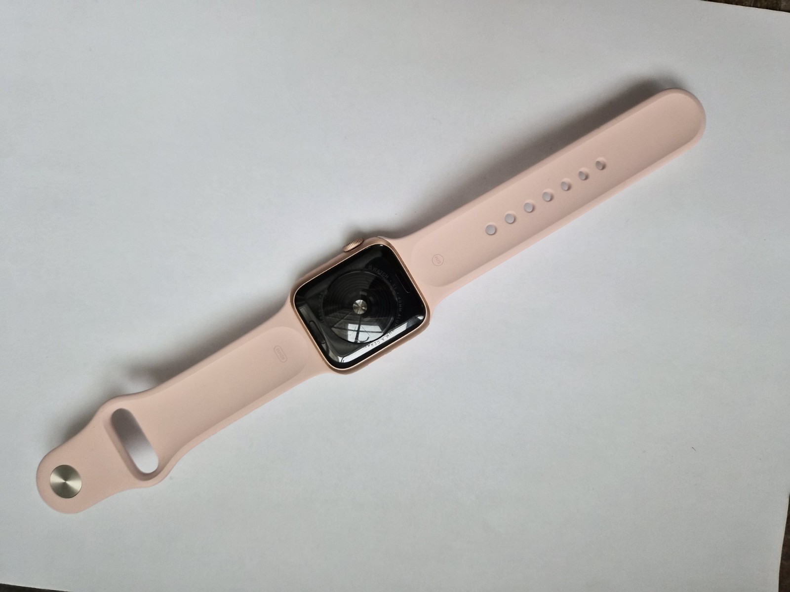 Apple Watch SE 40mm Gold Aluminum Case with Pink Sand Sport Band