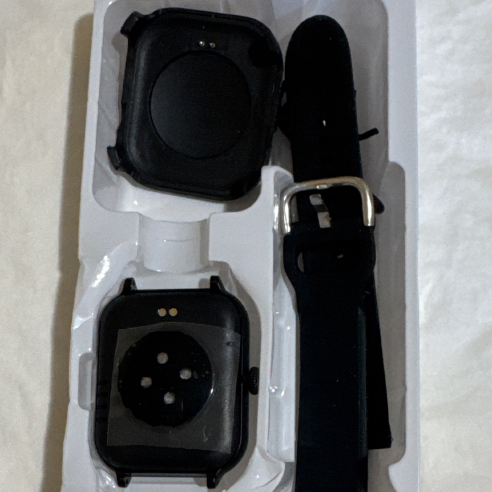 L16 Smart Watch 2.01″ Display Black Silicone Band Touch Screen Android iOS