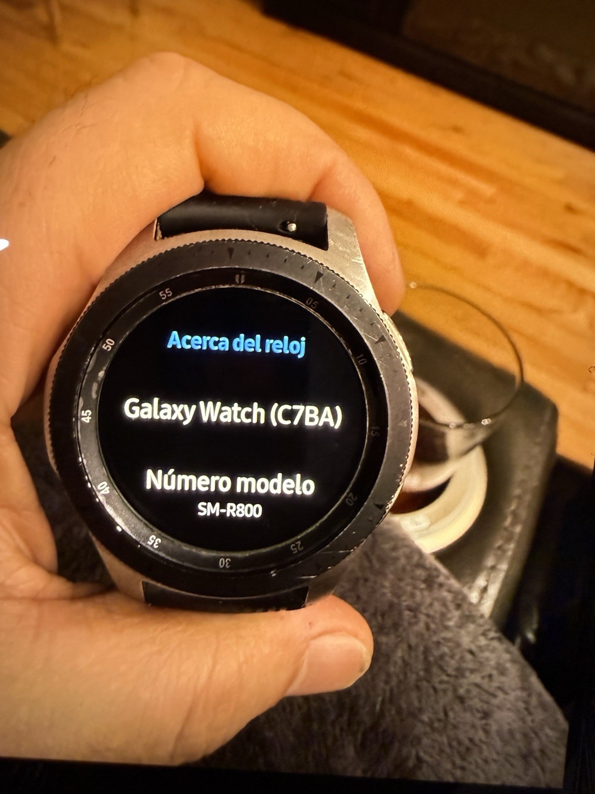 Samsung Galaxy Watch SM-R800 46mm Silver Case Black Band w