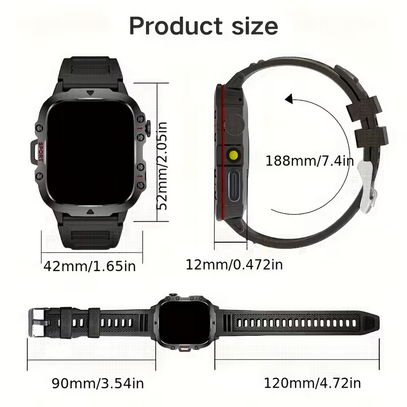 2026 NEW Military Smartwatch Bluetooth Call Fitness Tracker for Android iOS