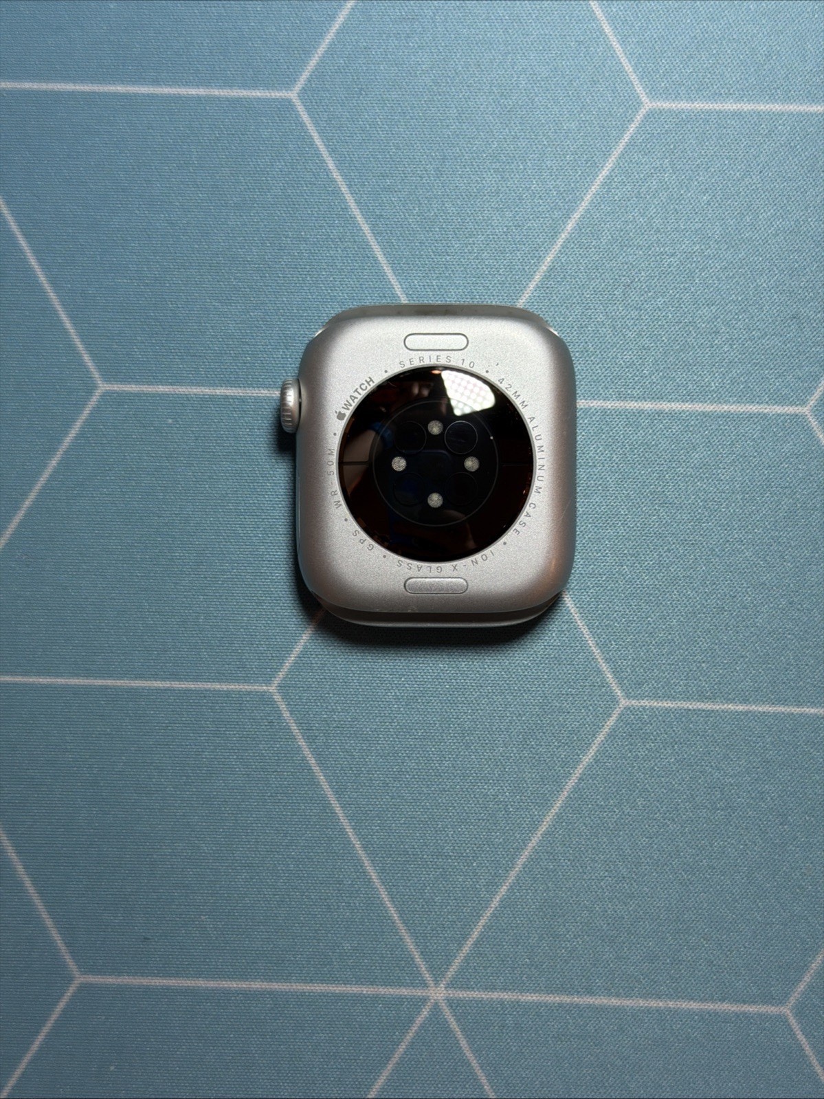GPS Only Apple Watch Series 10 42MM Silver Aluminum MWWW3LW/A Face Only