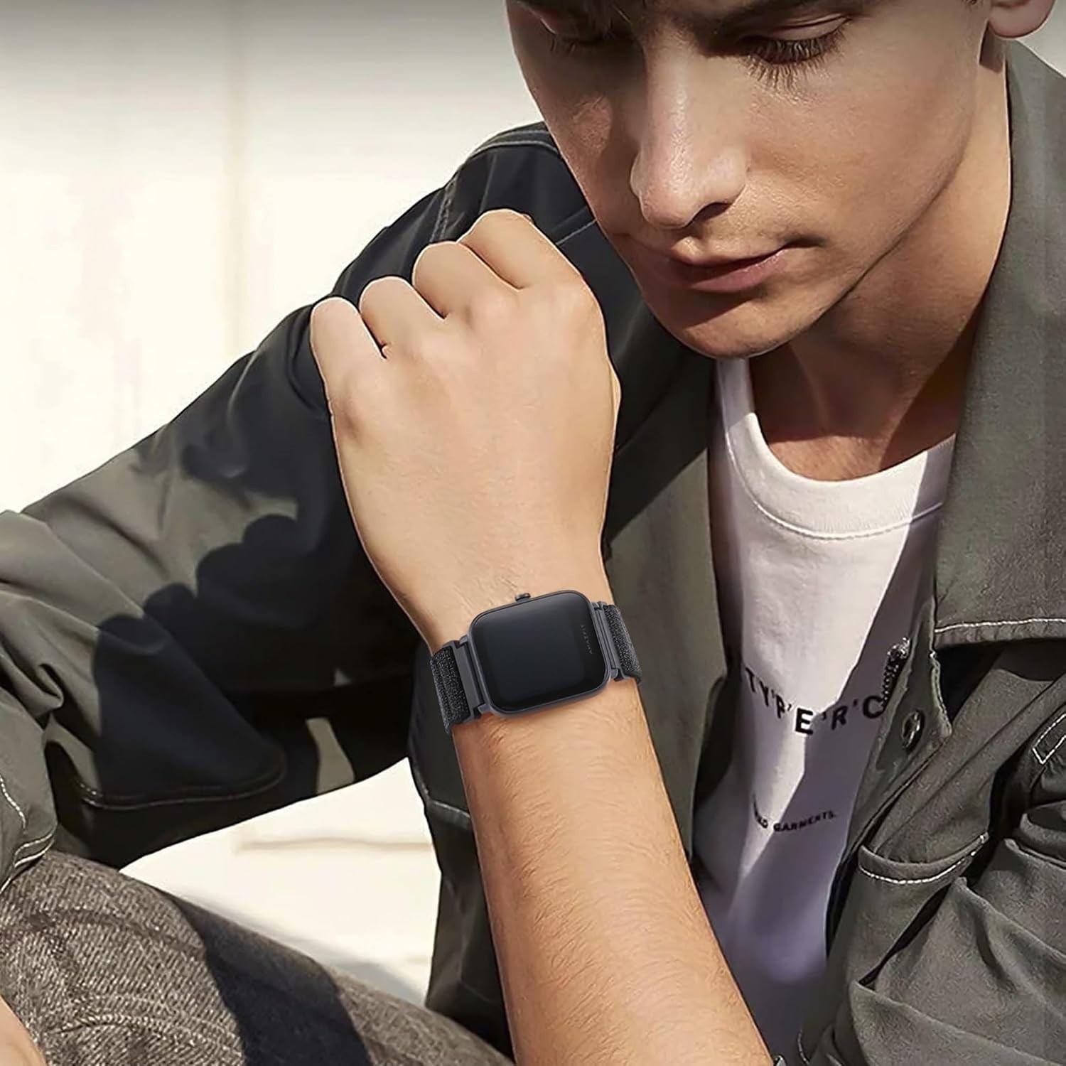 Soft & Breathable 22mm Nylon Watch Bands – Elastic Straps for Smartwatches