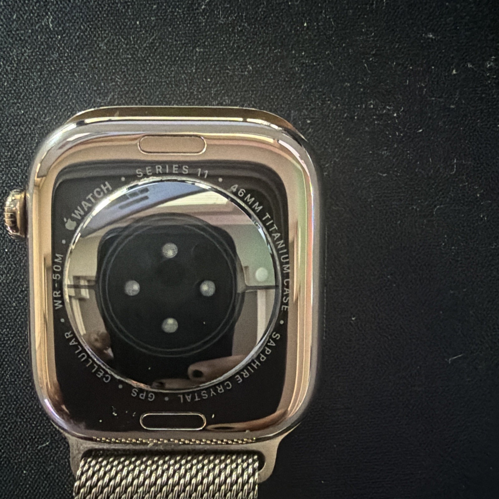 Apple Watch Series 11 46mm Titanium Gold with Milanese Loop [GPS+Cellular]