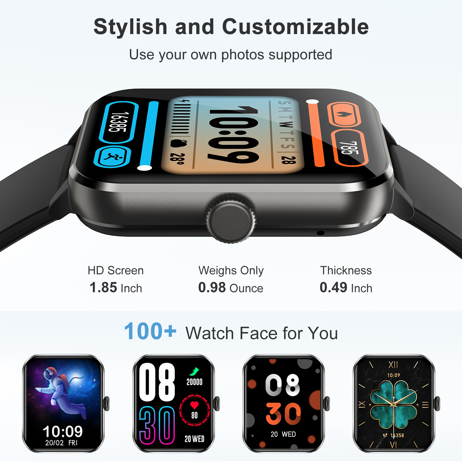 Blackview Smart Watch Heart Rate Blood Oxygen Sleep Tracker for iOS Android NEW