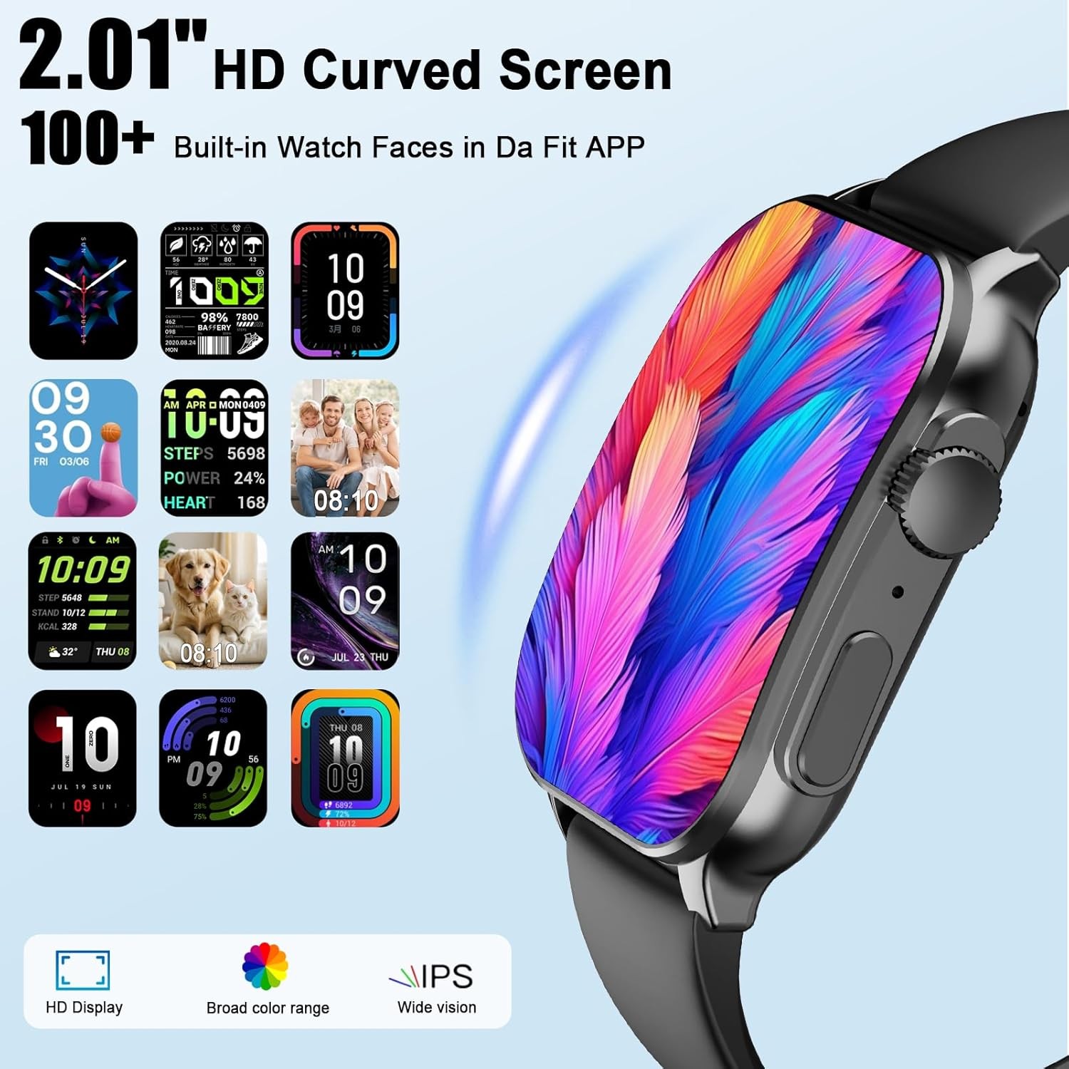 Smart Watch for Men Women, Bluetooth Call, 100+ Sport Modes, Fitness Tracker