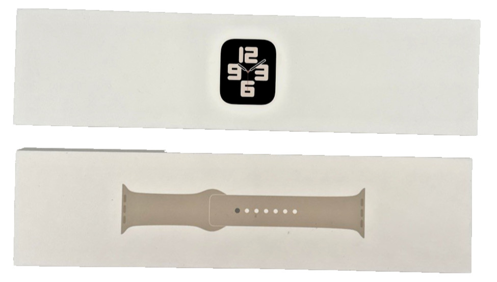 Apple Watch SE (2022) 44mm Starlight Aluminum Case with Sport Band, M/L (GPS)…