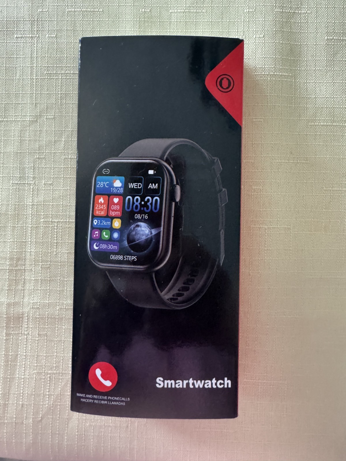 Brand new smart watch, black, generic