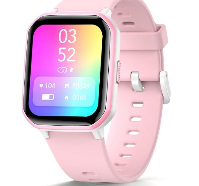 Smart Watch Fitness Tracker 1.32″ Touch Screen Rose Gold Silicone Band