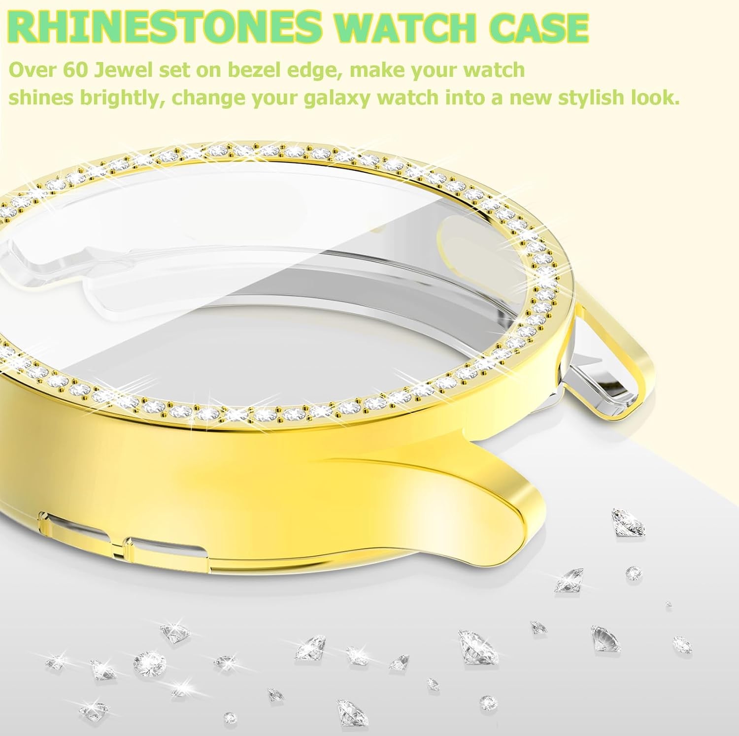 6 Pack Bling Case for Samsung Galaxy Watch 7 44mm Screen Protector Accessories