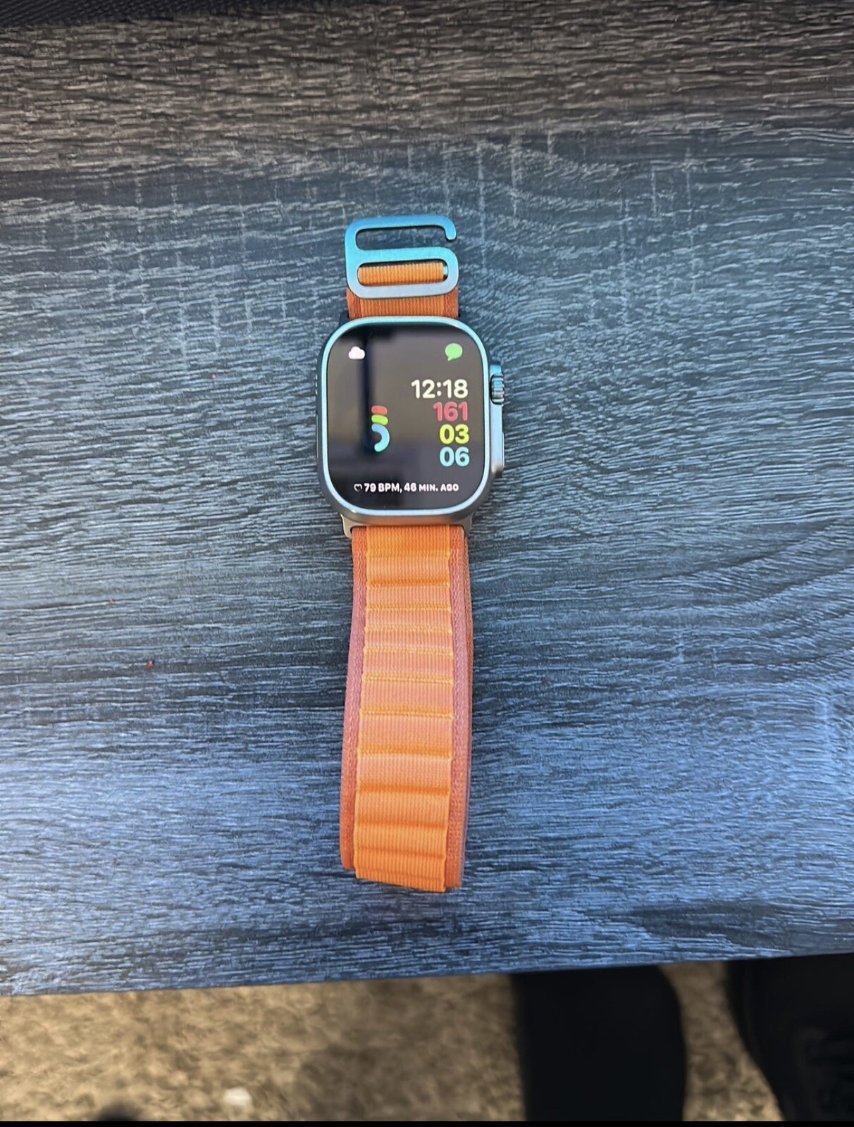 Apple Watch Ultra 49mm Titanium Case with Orange Alpine Loop, Medium (GPS +…