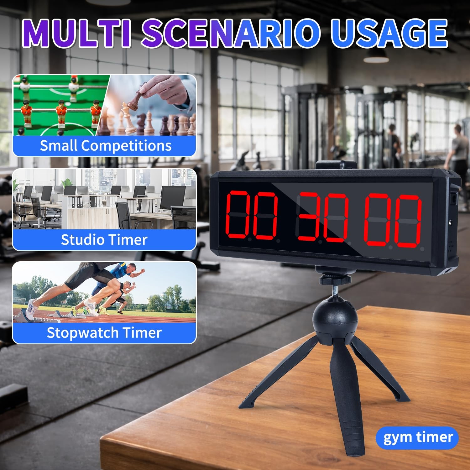 Stopwatch with Start/Stop Button LED Digital Timer Stand 1.5 Red