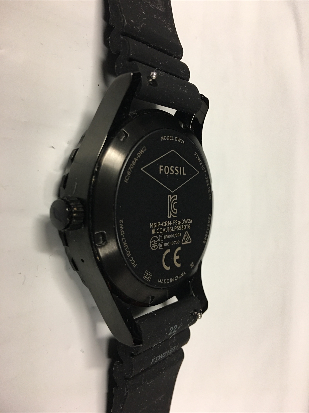 Fossil Q Marshal 45mm Stainless Steel Case Black Classic Buckle – (FTW2107P)