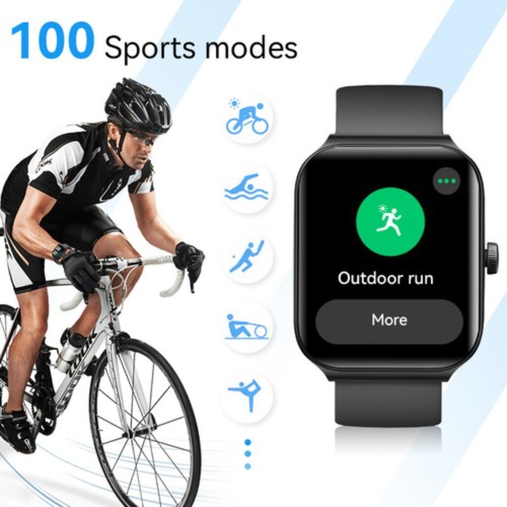IDW16 Smart Watch with Heart Rate Monitor – Message Reminder, Long Battery Life